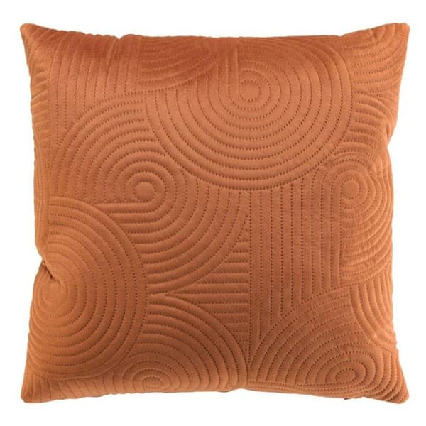 Kuddfodral i Sammet "Cirklar" 40x40cm Terrakotta