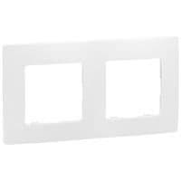 Platta Legrand Niloe 2 platser - LEGRAND - Ren Vit - Serie Legrand Niloe