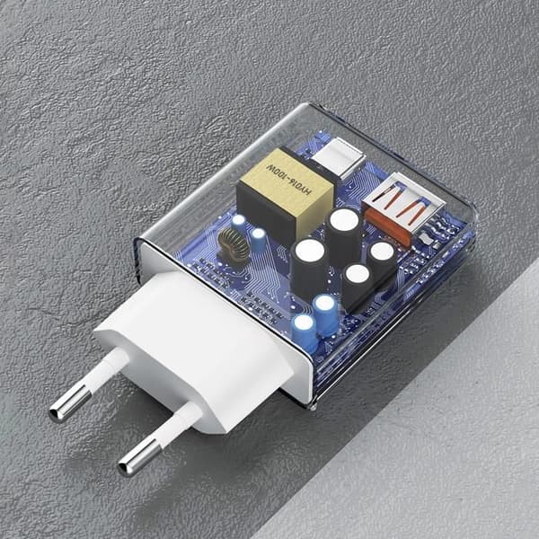 Laddare - DUDAO - A30EUT - 30W - Snabbladdning - USB-A och USB-C - Vit