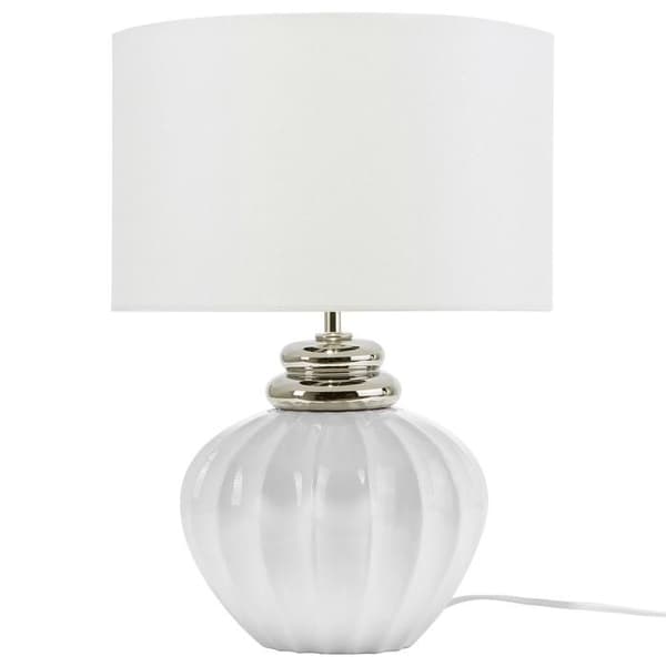 Modern vit nattduksbordslampa NERIS