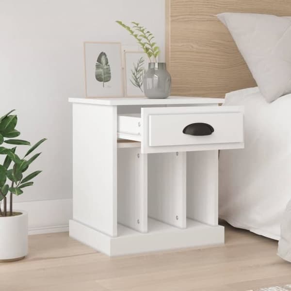 vidaXL Sängbord 2 st Vit 43x36x50 cm 816345