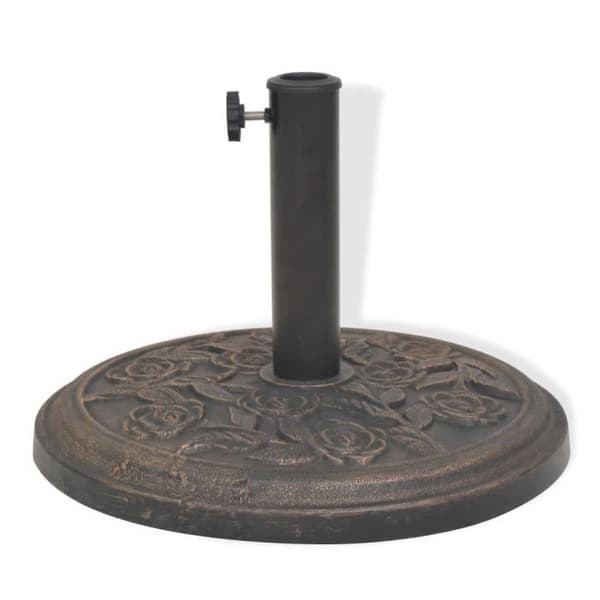 vidaXL Paraply Base Resin Rund Brons 9 kg