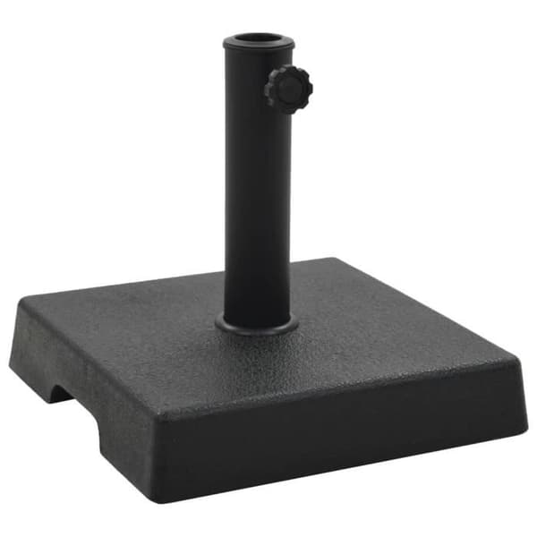 vidaXL Square Parasol Base Polyresin 8 kg Svart