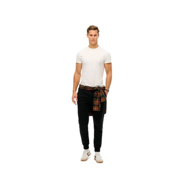 Jogging Superdry Herr Essential Svart Bomull