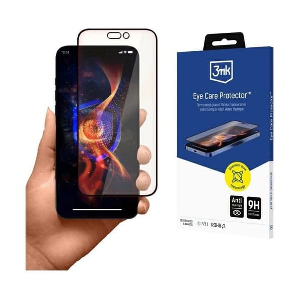 Härdat glas för iPhone 16 Pro 3MK EyeCare 6,3"