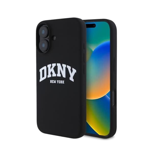 Coque - Apple iPhone 16 Plus - Flytande Silikon Båge - Kompatibel med MagSafe - DKNY Noir