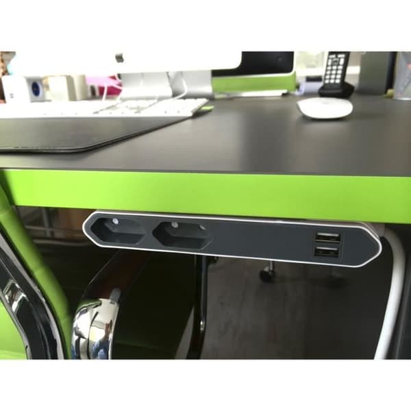 Powerbar USB grenuttag 2 uttag 6A och 2 USB uttag