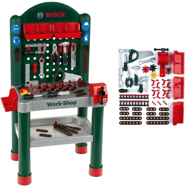 KLEIN - Bosch Work-Shop Toy Workbench med 79 tillbehör