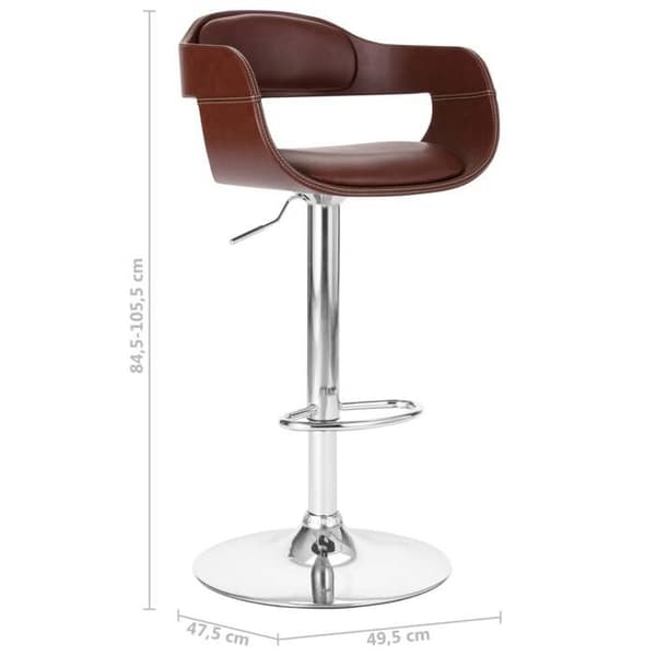 vidaXL Barstol Brun Konstläder 287405