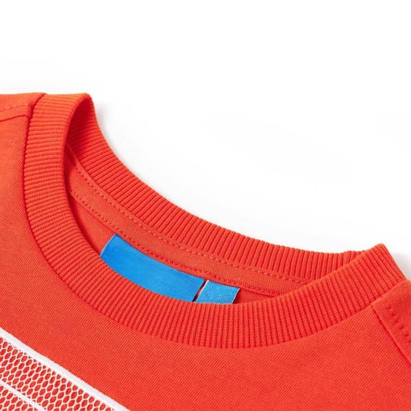 T-shirt barn långärmad orange multi-storlekar