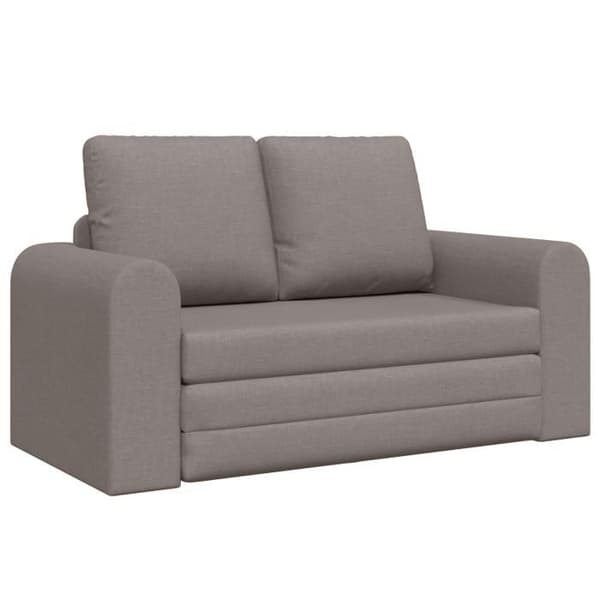 Sängsoffa - 2 i 1 - Taupe - Polyester tyg - 148x71x83 cm