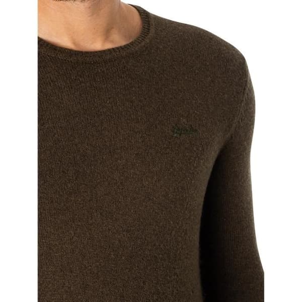 Slim fit tröja med rund hals Superdry herr grön