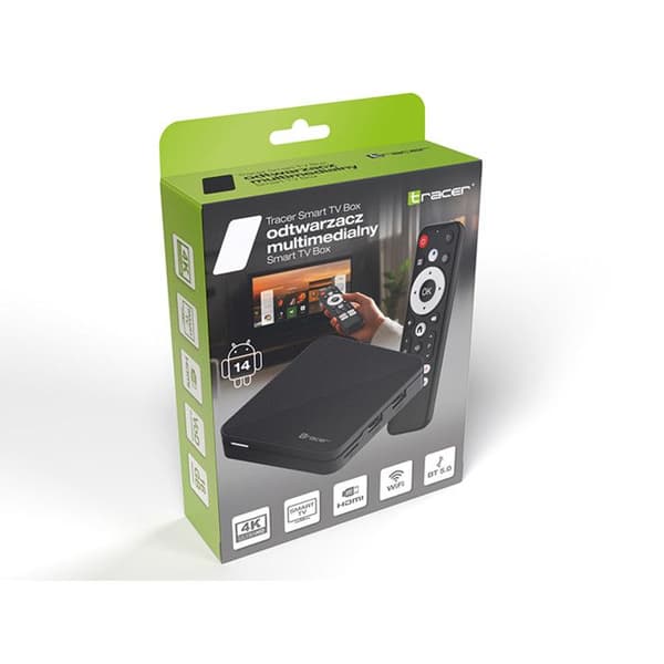 Multimedia läsare, Android 14, 2 GB RAM, 16 GB lagring, Bluetooth 5.0, Wi-Fi, TV Box