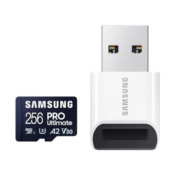 Samsung PRO Ultimate 256 GB micro SD-minneskort + USB-läsare