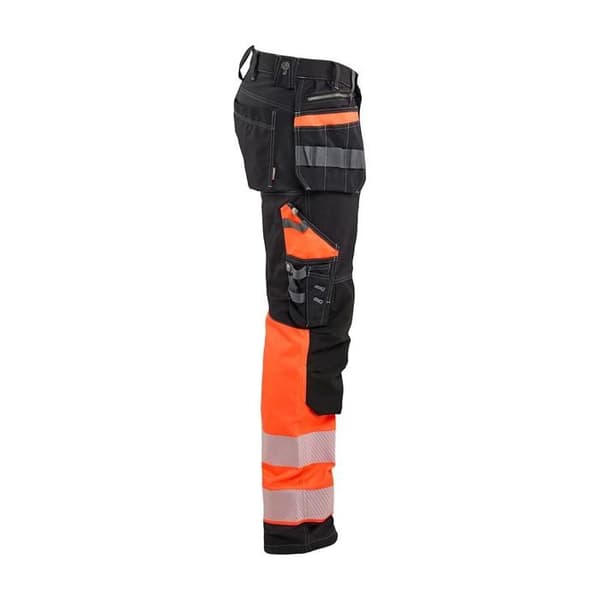 Högsynlig stretch arbetsbyxa med flyttbara fickor Blaklader