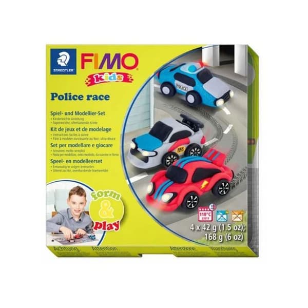 Kit för polymerlera - FIMO - Polisbil - Multifärgad - 5 år och uppåt