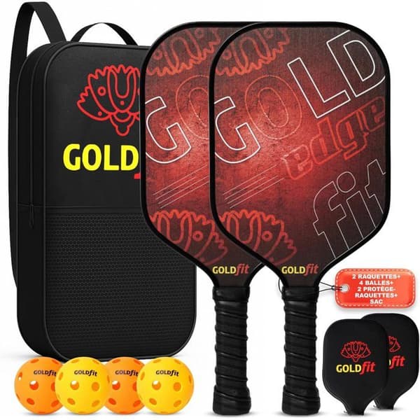 Pickleball Paddle Set - Kolfiber - Lätta - Ergonomiska - Väska Inkluderad