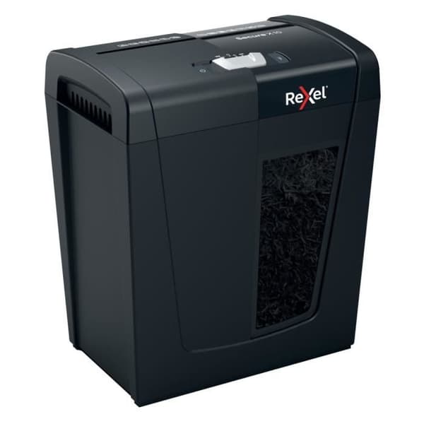Rexel Secure X10 pappersförstörare i tvärsnitt