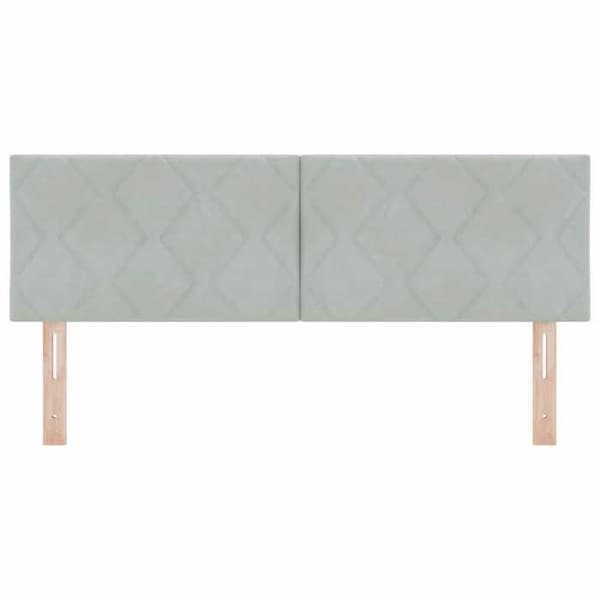 vidaXL Sänggavel Ljusgrå 144 cm Sammet 42007248