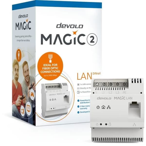 DEVOLO Magic 2 LAN DINrail - PLC-modul på DIN-skena 2400 Mbit/s