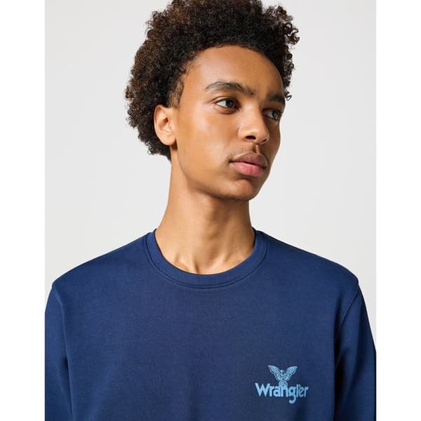 Sweatshirt Wrangler Litet logotyp Crew