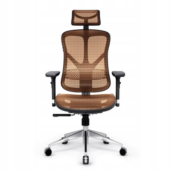 Ergonomisk stol - Diablo V-Basic - svart-orange - ventilerande nät - höj- och sänkbart