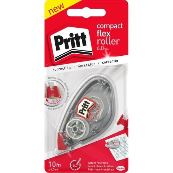 Korrektorrulle - PRITT - Kompakt - 6 mm - Vit - Precision och Hållbarhet