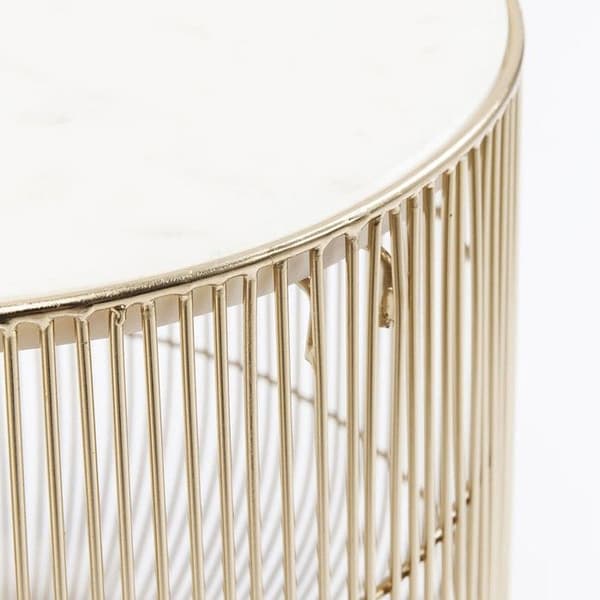 Bordstablett Beam guld marmor vit 32cm Kare Design