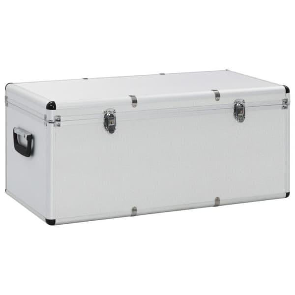 vidaXL Förvaringsboxar 3 st Silver Aluminium