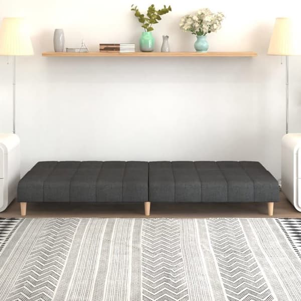 vidaXL 2-sits bäddsoffa mörkgrå tyg 375755