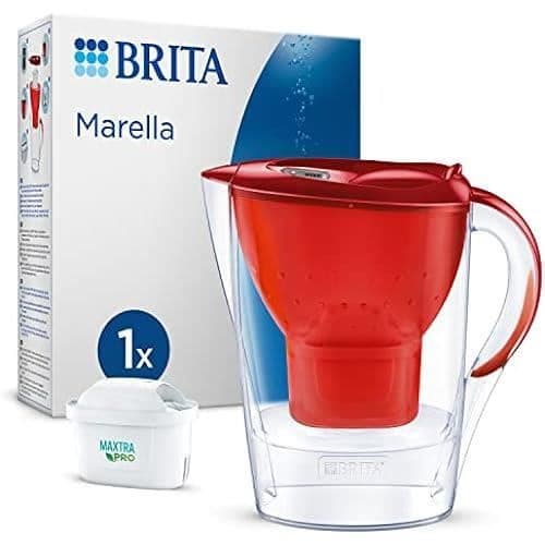 Filtreringskaraff - BRITA - Marella - 2,4L - Röd - Tål diskmaskin