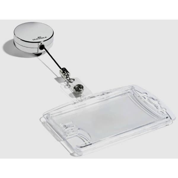 Slitstark märkeshållare i krom, silvermetallic