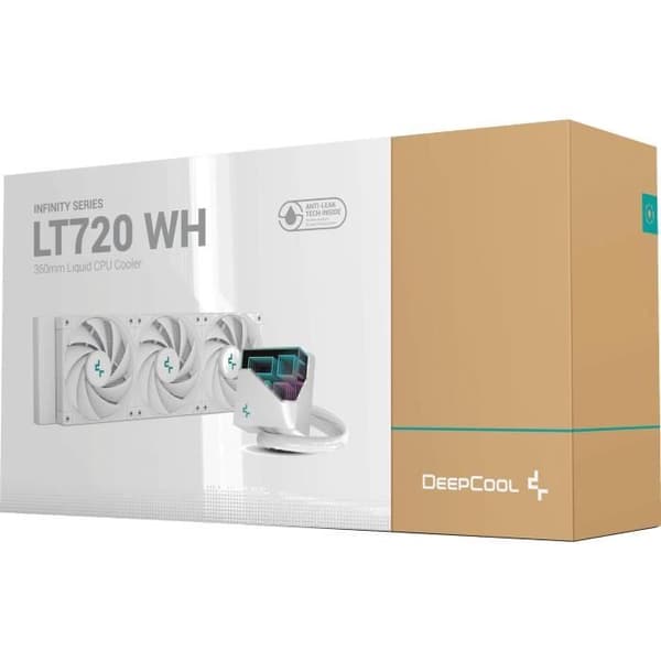 DEEPCOOL - LT720 - Vattenkylning AIO - Fläktar 120mm - Vit ARGB-belysning Intel AMD - Vit
