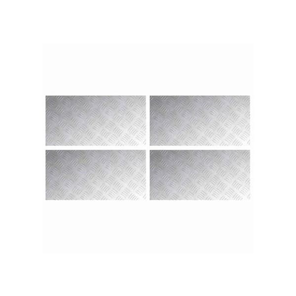 Aluminiumtrappa - vidaXL - 60x30 cm - Silver - Halkskydd - Set om 4
