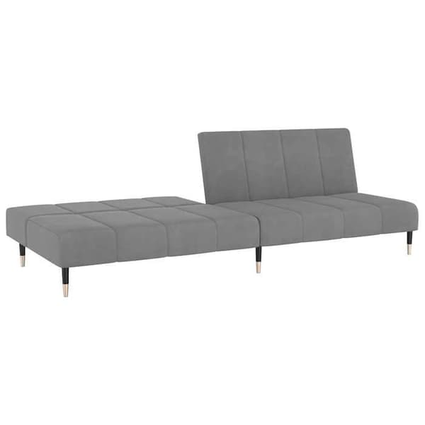 vidaXL 2-sits bäddsoffa ljusgrå sammet 375874
