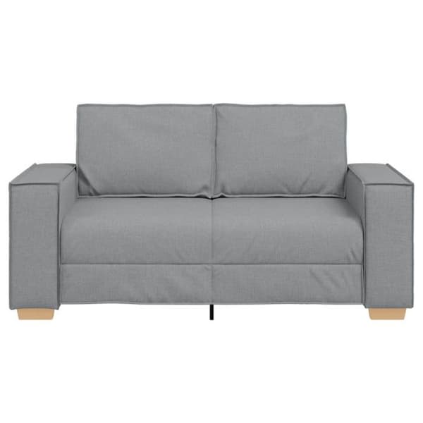 Soffa 2 platser Ljusgrå 120 cm Tyg