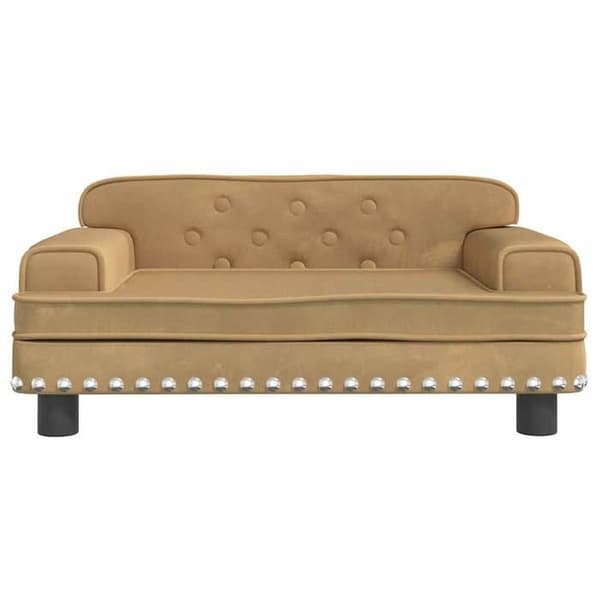 vidaXL Barnsoffa brun 70x45x30 cm sammet, mini soffa, mini soffa-stol, mini soffa för barn, soffa av 3196298