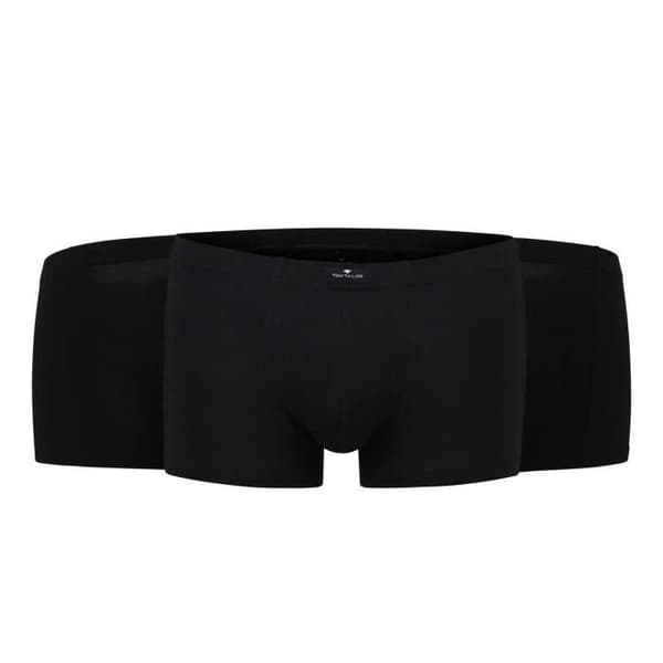 Boxershorts för män - TOM TAILOR - enfärgade - Svarta - 3-pack