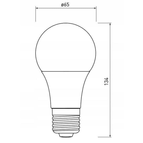 Ampull LED E27 4000K VIT 1750lm 18W GTV