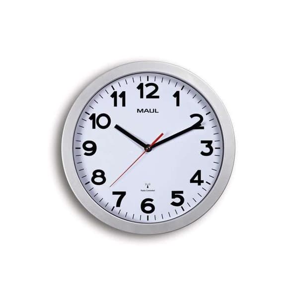 MAULstep Quartz väggklocka 30 cm silvervit-9053095