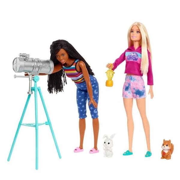 Barbie - Campingset och 2 dockor - docka - 3 år och +