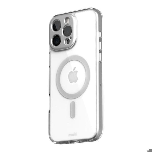 Coque Moshi iGlaze MagSafe för iPhone 16 Pro Max (Luna Silver)