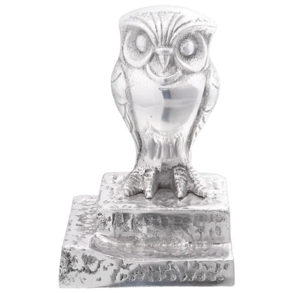 Bokstöd 2 st Silver 12x9x19 cm Aluminium Uggla
