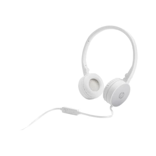 Hörlurar med mikrofon - HP - H2800 - Trådad - Jack 3,5mm - Silver/Vit
