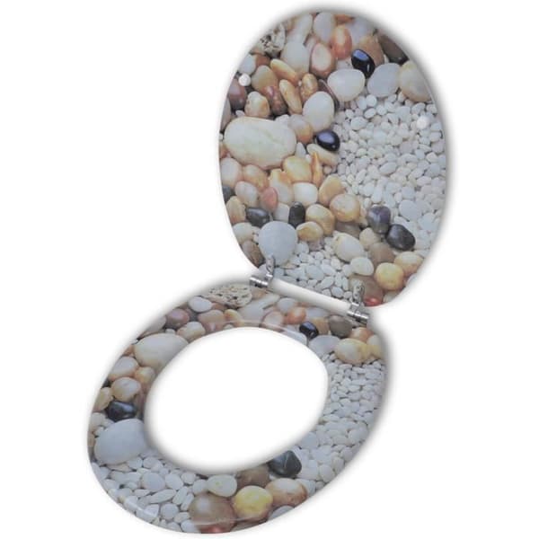 Toalettsits med pebble design lock