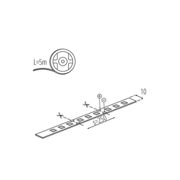 Ruban LED 9W/m längd 5m - RGBW KL-33318
