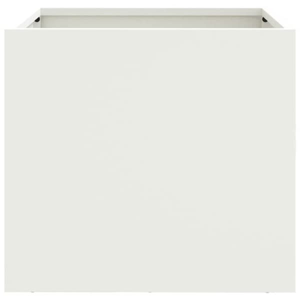 vidaXL Blomlåda vit 32x30x29 cm stål 841537