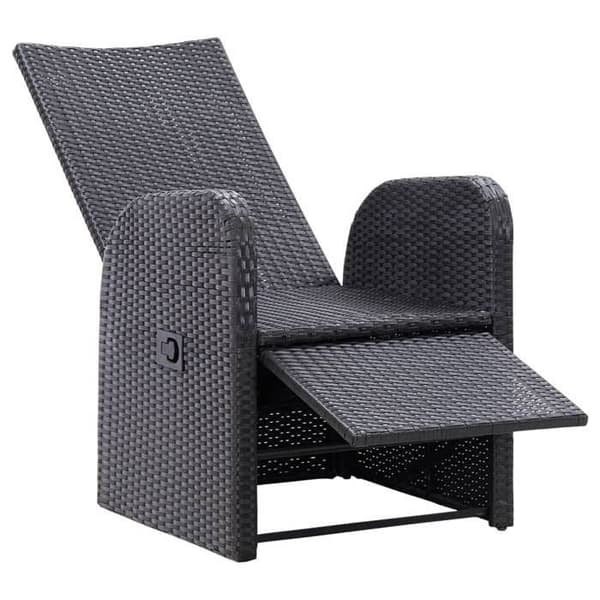 vidaXL Fällbara trädgårdsstolar med kuddar, set om 2, flätad resin 319544