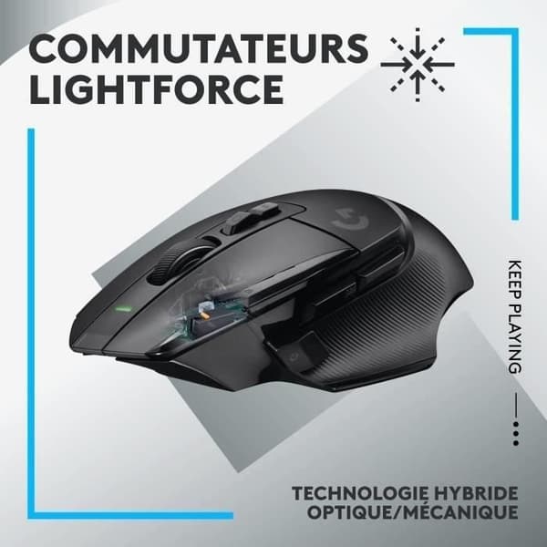 Spelmus - Trådlös - Logitech G - G502 X Lightspeed - Svart