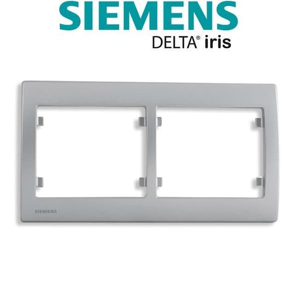 Dubbel horisontell platta - SIEMENS - Delta Iris - Grå - 2 platser - Plast